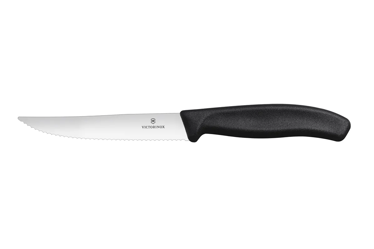 Nóż do steków i pizzy, czarny, 2 szt., 232mm Victorinox 6.7933.12B