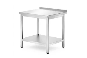 Stół przyścienny z półką – skręcany, głębokość 700 mm, Profi Line, 800x700x850 mm, 800x700x850mm HENDI 812716