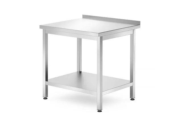 Stół przyścienny z półką – skręcany, głębokość 700 mm, Profi Line, 800x700x850 mm, 800x700x850mm HENDI 812716