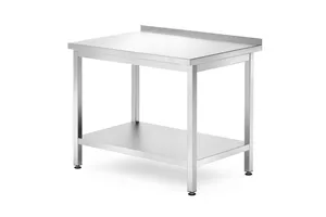 Stół przyścienny z półką – skręcany, głębokość 700 mm, Profi Line, 1000x700x850 mm, 1000x700x850mm HENDI 812723