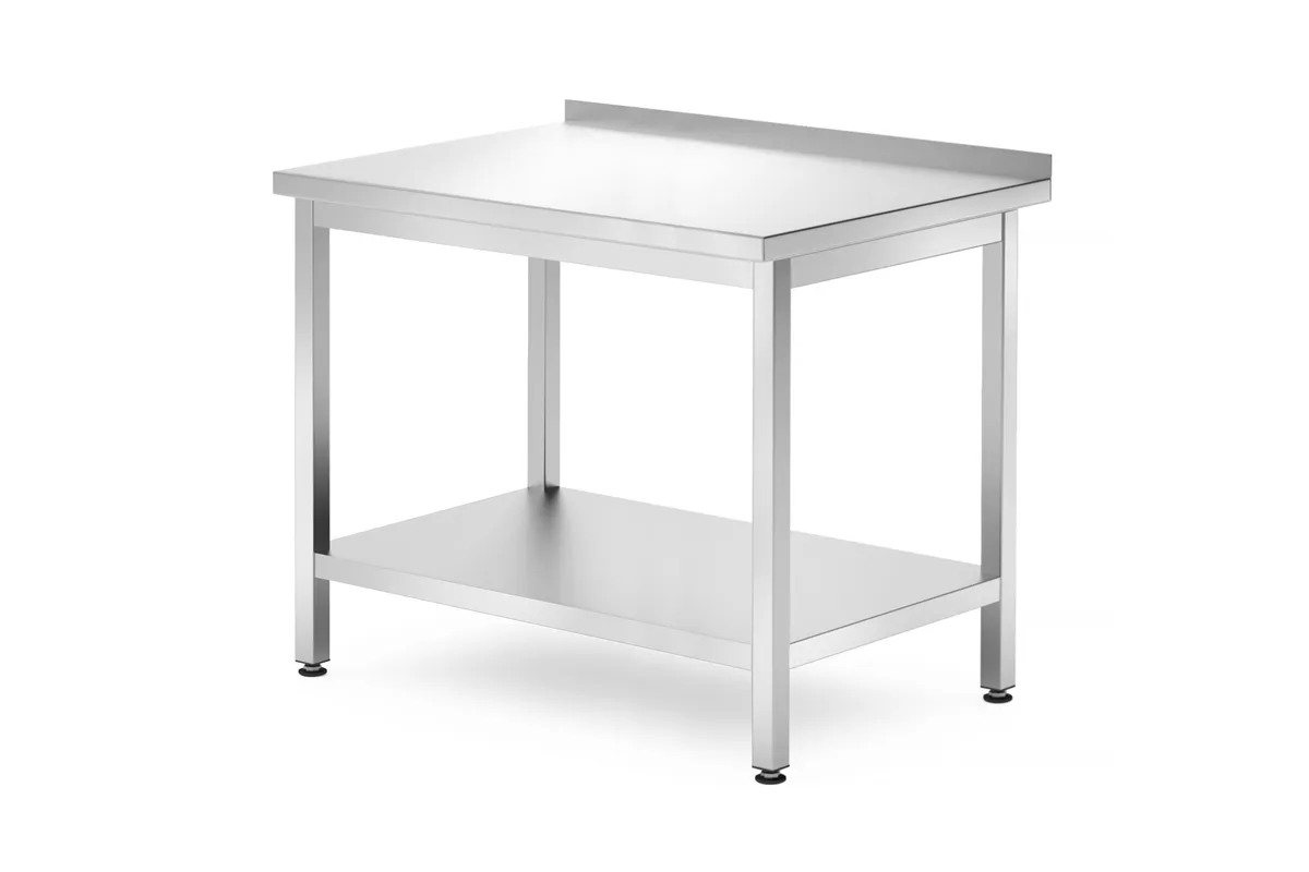 Stół przyścienny z półką – skręcany, głębokość 700 mm, Profi Line, 1000x700x850 mm, 1000x700x850mm HENDI 812723