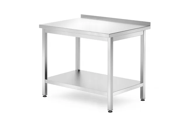 Stół przyścienny z półką – skręcany, głębokość 700 mm, Profi Line, 1000x700x850 mm, 1000x700x850mm HENDI 812723