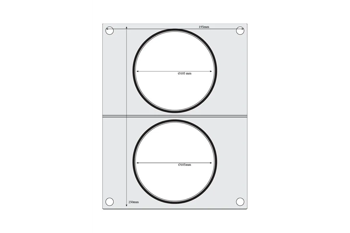 Matryca do zgrzewarki, 2x pojemnik do zupy ø115 mm HENDI 805633
