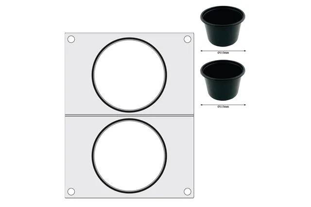 Matryca do zgrzewarki, 2x pojemnik do zupy ø115 mm HENDI 805633