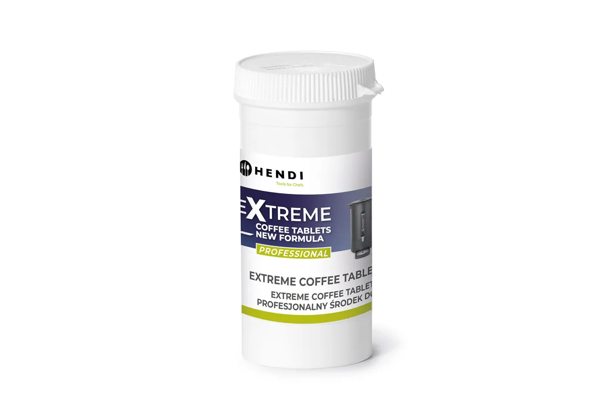 Extreme Coffee Tablets NEW FORMULA profesjonalny środek do mycia ekspresów, 25 tabletek HENDI 976630