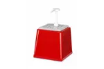 Pojemnik do sosów z pompką, 2,5L, czerwony, 230x210x327mm HENDI 203521