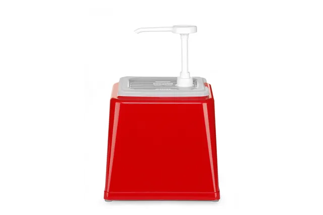 Pojemnik do sosów z pompką, 2,5L, czerwony, 230x210x327mm HENDI 203521