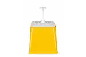 Pojemnik do sosów z pompką, 2,5L, żółty, 230x210x327mm HENDI 203538