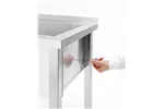 Stół z basenem 1-komorowym bez maskownicy – skręcany, głębokość 600 mm, Budget Line, 1000x600x850mm HENDI 811023