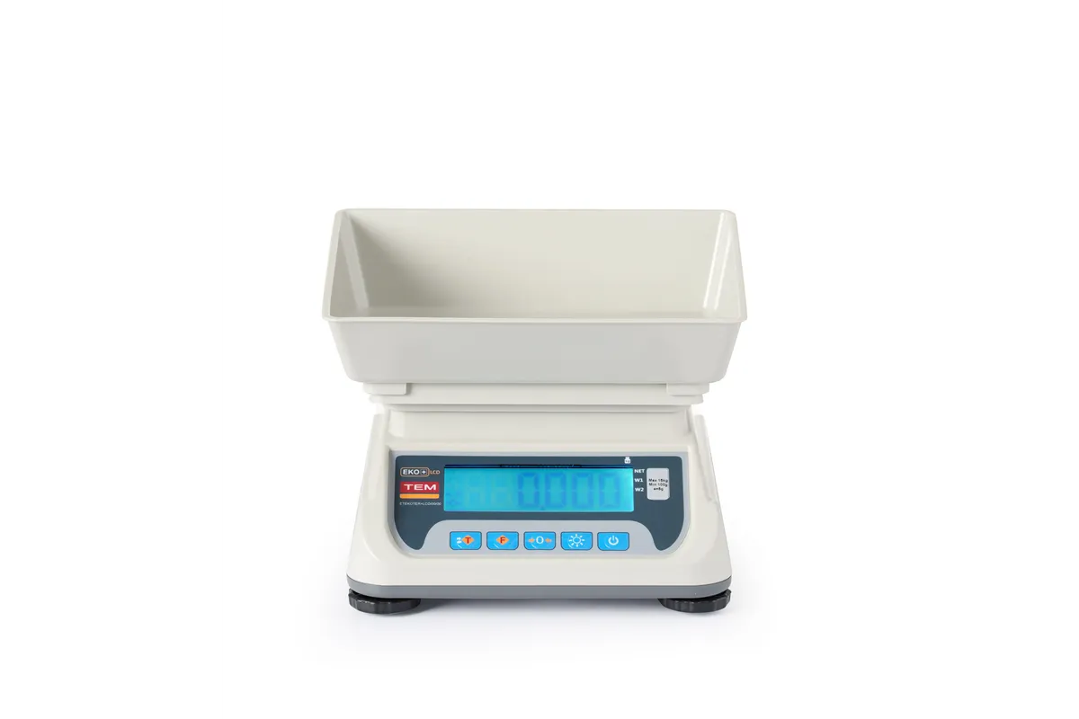 Waga kuchenna LCD z legalizacją, seria ECO+, 255x264x189mm TEM TEKO+LCD15T-P1
