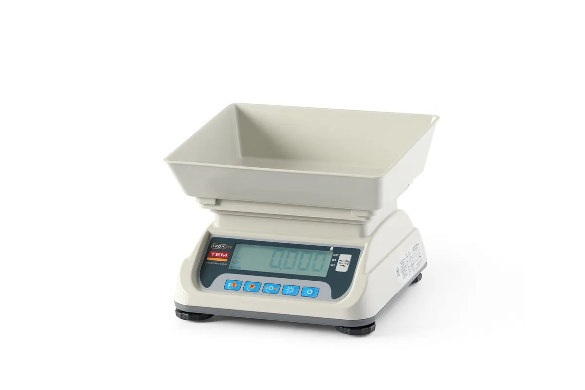 Waga kuchenna LCD z legalizacją, seria ECO+, 255x264x189mm TEM TEKO+LCD15T-P1