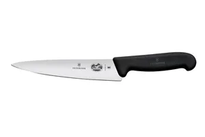 Nóż kuchenny z szerokim ostrzem, czarny, 314mm Victorinox 5.2003.19