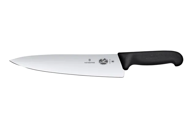 Nóż kuchenny z szerokim ostrzem, czarny, 380mm Victorinox 5.2003.25