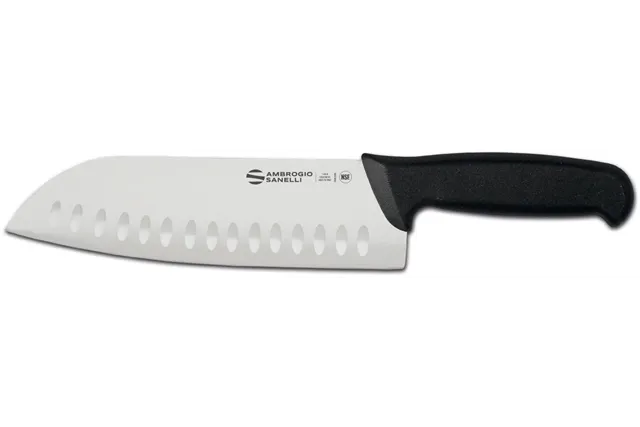 Nóż Santoku Supra, ostrze ze żłobieniami, 340mm Ambrogio Sanelli S350.020
