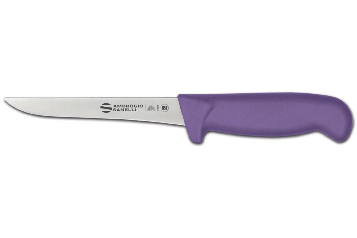 Nóż do trybowania Supra Colore, Supra colore, wąskie ostrze, fioletowy, 280mm Ambrogio Sanelli S307.014P