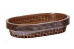 Koszyk do pieczywa owalny, brązowy, 6 szt., 275x175x38mm HENDI 426296