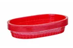 Koszyk do pieczywa owalny, czerwony, 6 szt., 272x175x38mm HENDI 426319