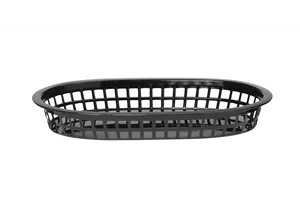 Koszyk do pieczywa owalny, czarny, 6 szt., 272x175x38mm HENDI 426890