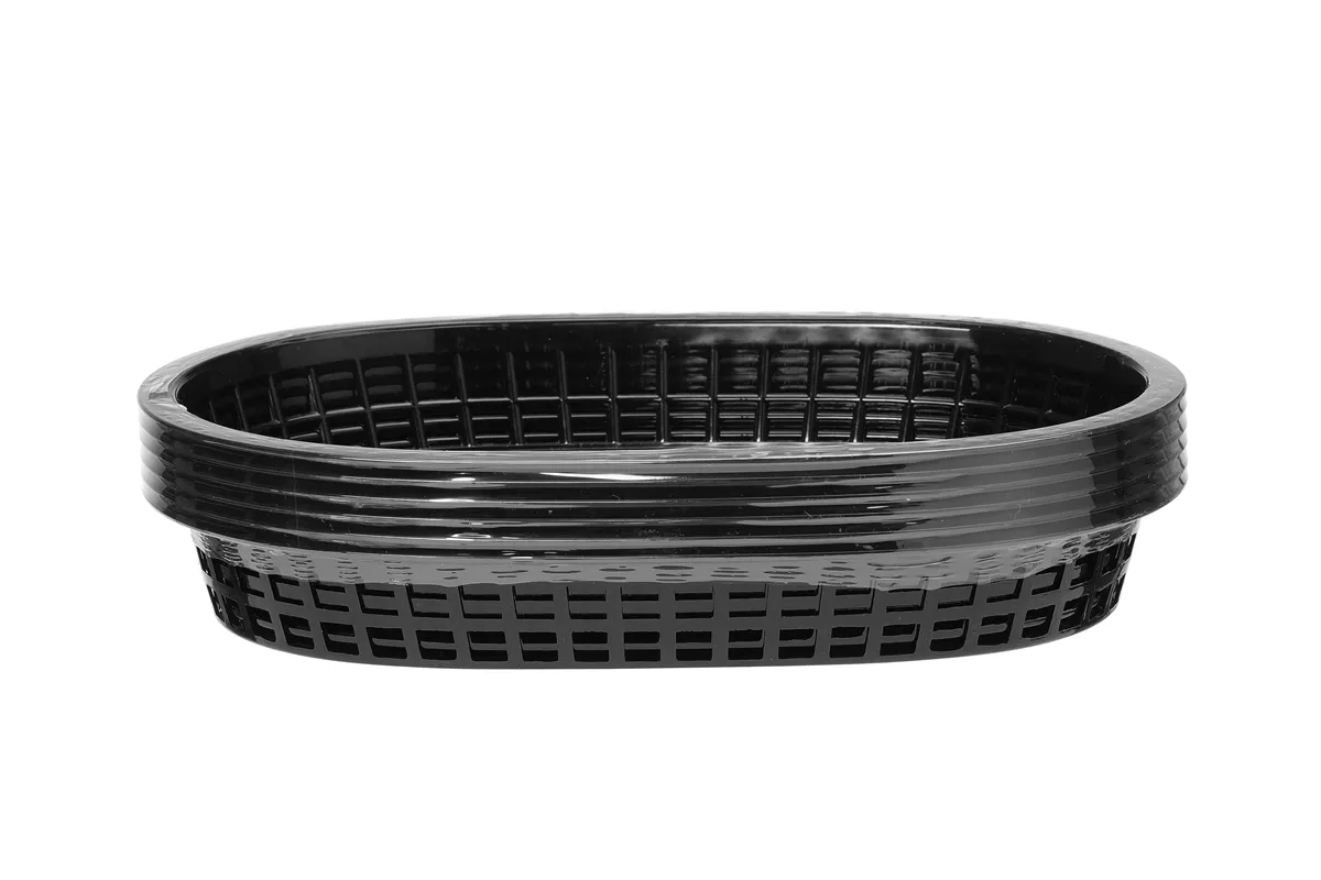 Koszyk do pieczywa owalny, czarny, 6 szt., 272x175x38mm HENDI 426890