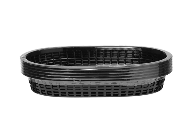 Koszyk do pieczywa owalny, czarny, 6 szt., 272x175x38mm HENDI 426890