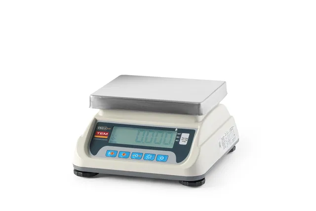 Waga sklepowa LCD z portem RS232 i legalizacją, seria ECO+, 255x264x189mm TEM TEKO+LCD15C-P1-B1