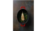 Garnek żeliwny emaliowany, 4,4L, czerwony, 365x290x115mm, Owalny HENDI 626849