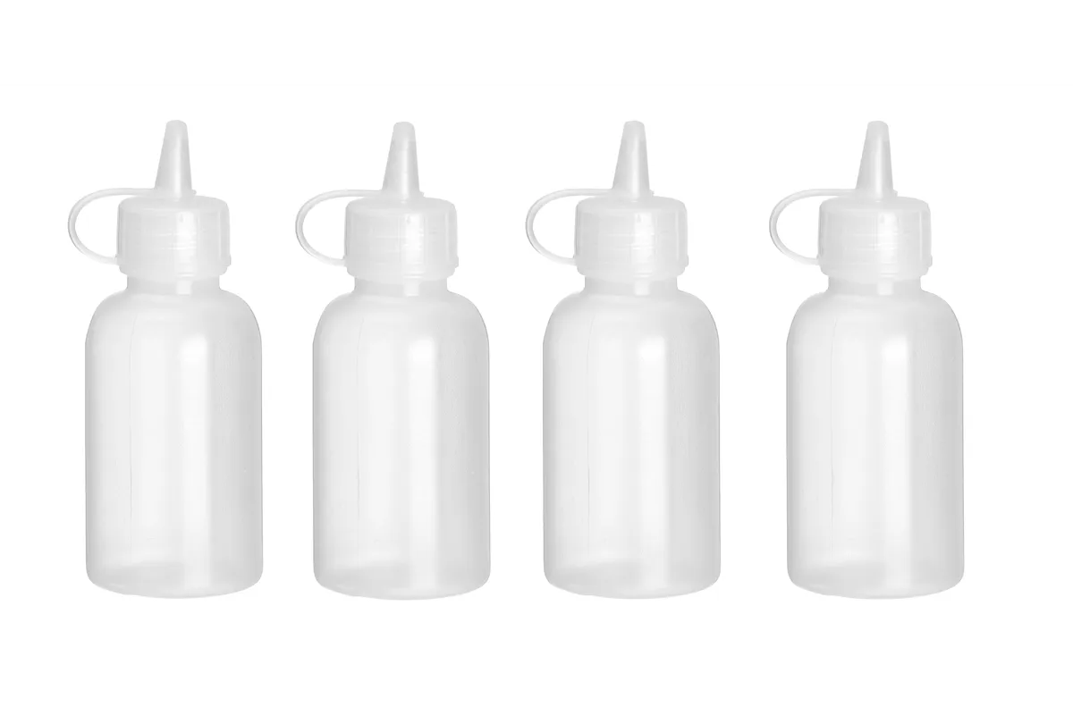 Mini dyspenser do sosów - zestaw 4 szt., 0,05L, transparentny, ⌀35x100mm HENDI 557990