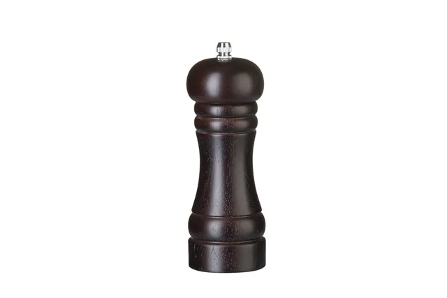 Młynek do pieprzu drewniany, ciemne drewno, ⌀57x165mm HENDI 469781