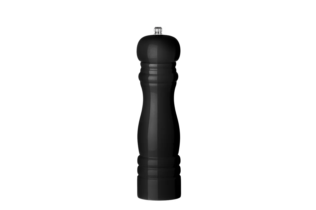 Młynek do pieprzu drewniany, czarny, ⌀55x215mm HENDI 469569