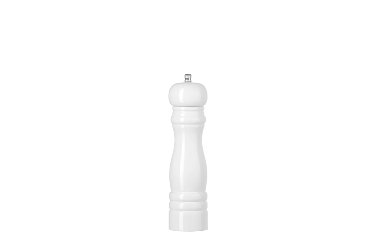 Młynek do soli drewniany, biały, ⌀55x215mm HENDI 469606