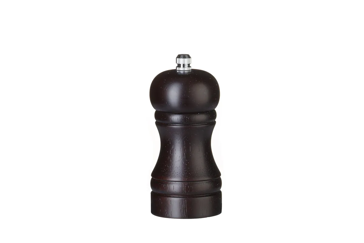 Młynek do soli drewniany, ciemne drewno, ⌀50x113mm HENDI 469774