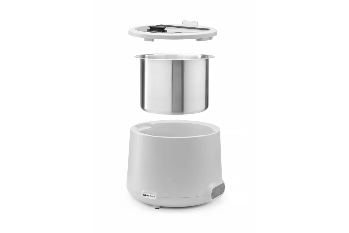 Kociołek do zupy UNIQ, designed by Robert Bronwasser, 8L, biały, 220-240V/500W, ⌀365x325mm HENDI 860533