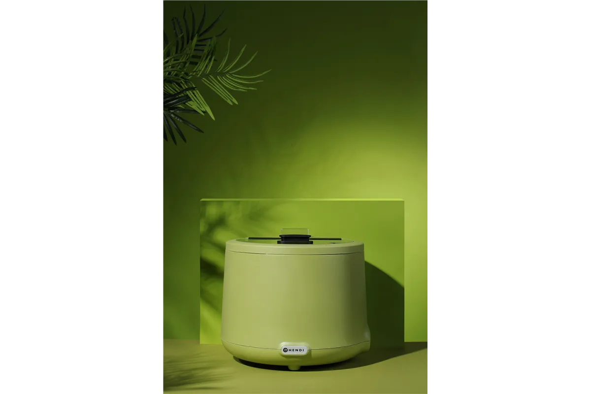 Kociołek do zupy UNIQ, designed by Robert Bronwasser, 8L, zielony, 220-240V/500W, ⌀365x325mm HENDI 860540