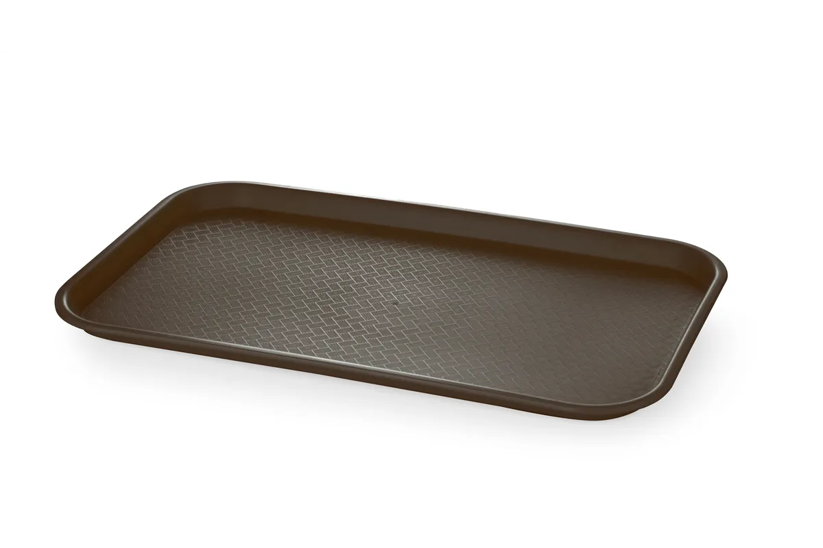 Taca fast food z polipropylenu GN 1/1, GN 1/1, brązowy, 530x325x20mm, Prostokątny AmerBox 878583