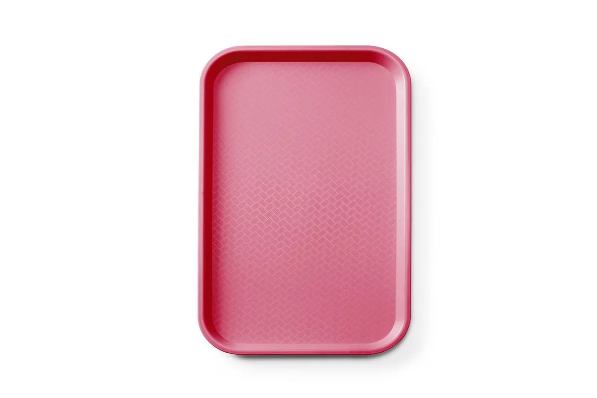 Taca fast food z polipropylenu GN 1/1, GN 1/1, czerwony, 530x325x20mm, Prostokątny AmerBox 878545