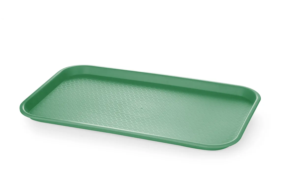 Taca fast food z polipropylenu GN 1/1, GN 1/1, zielony, 530x325x20mm, Prostokątny AmerBox 878576