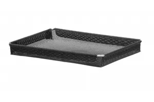 Tacka do pieców konwekcyjno-mikrofalowych nieprzywierająca wzmocniona. Perforowana czarny 290x190x30mm Prostokątny HENDI 808351