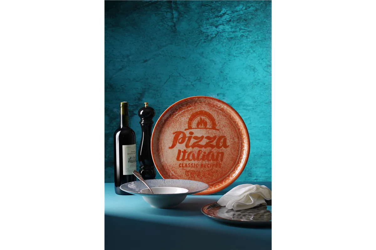 Talerz do pizzy Recipe Collection Brick Red, czerwony, ⌀310mm HENDI 768778