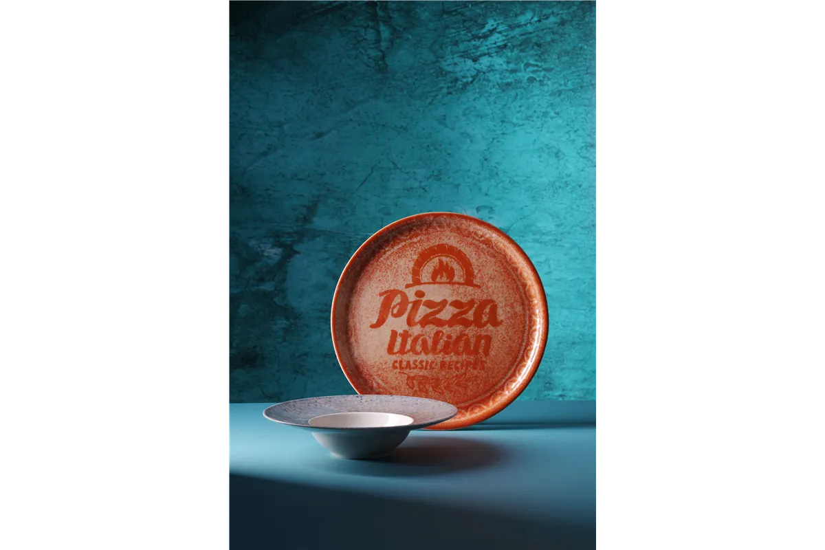Talerz do pizzy Recipe Collection Brick Red, czerwony, ⌀330mm HENDI 778944