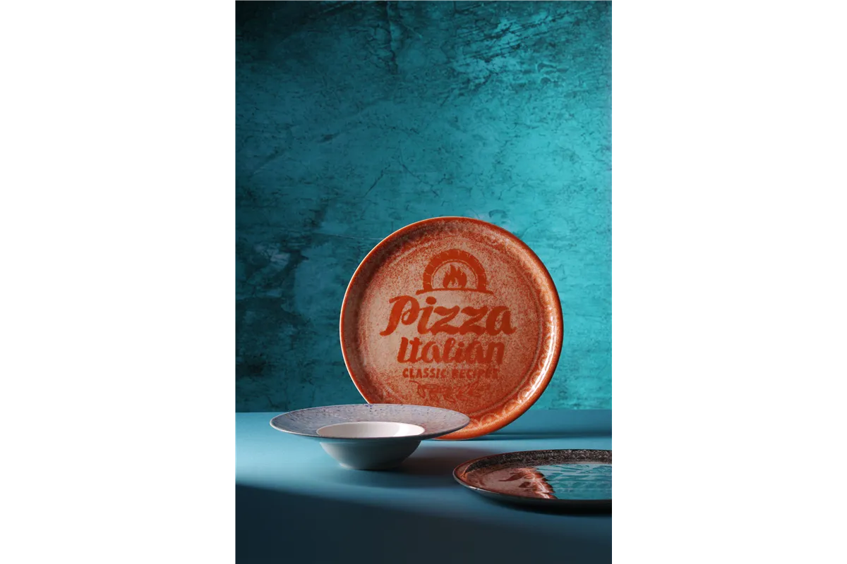 Talerz do pizzy Recipe Collection Brick Red, czerwony, ⌀330mm HENDI 778944