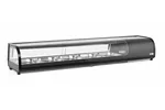 Witryna chłodnicza do sushi Pojemność: 5xGN1/2 40 mm – pojemniki w zestawie. czarny 220-240V/190W 1800x420x265mm Arktic 274040