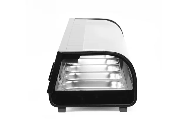 Witryna chłodnicza do sushi Pojemność: 5xGN1/2 40 mm – pojemniki w zestawie. czarny 220-240V/190W 1800x420x265mm Arktic 274040