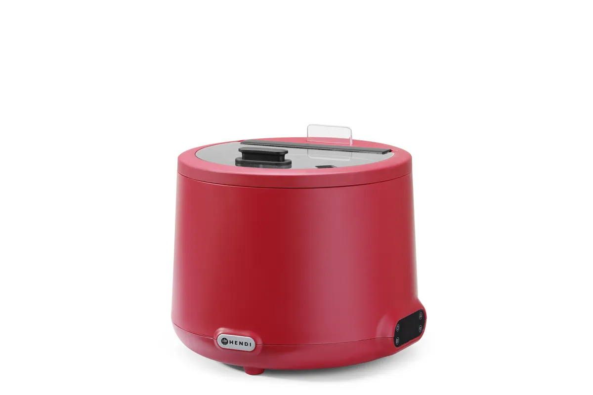 Kociołek do zupy UNIQ, designed by Robert Bronwasser, 8L, czerwony, 220-240V/500W, ⌀365x325mm HENDI 860571