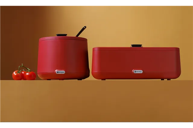 Podgrzewacz elektryczny UNIQ, designed by Robert Bronwasser, czerwony, 220-240V/700W, 607x402x245mm HENDI 470459