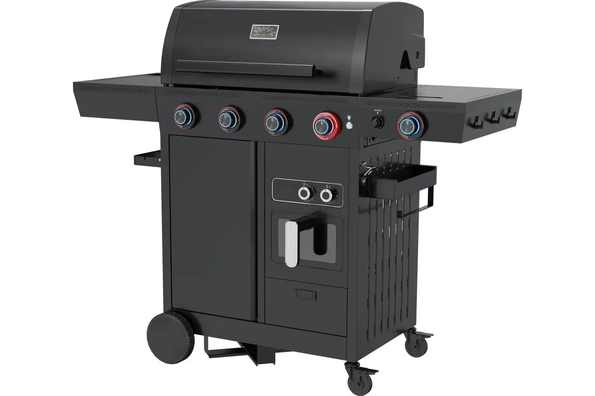 Grill gazowy z frytkownicą beztłuszczową YATO YG-20036 – 16 kW, Air Fryer 6 l | gastronet24