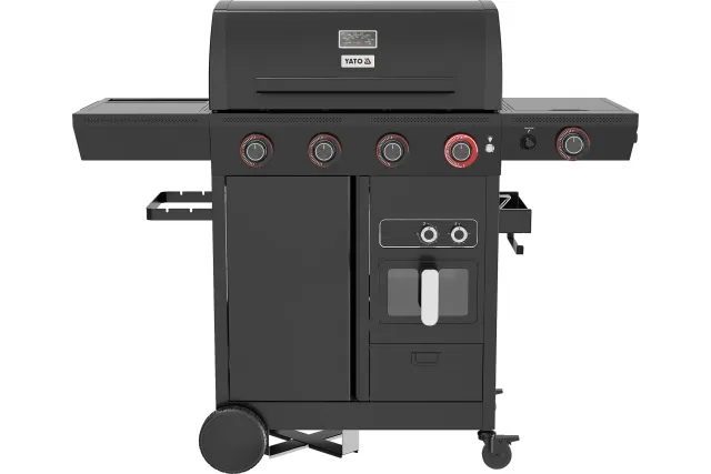 Grill gazowy z frytkownicą beztłuszczową YATO YG-20036 – 16 kW, Air Fryer 6 l | gastronet24