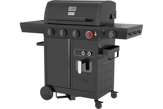 Grill gazowy z frytkownicą beztłuszczową YATO YG-20036 – 16 kW, Air Fryer 6 l | gastronet24