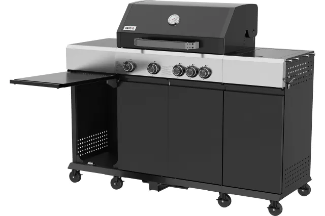 Grill gazowy mini kuchnia YATO YG-20037 – 4+1 palniki, 14,5 kW | NAZWA SKLEPU