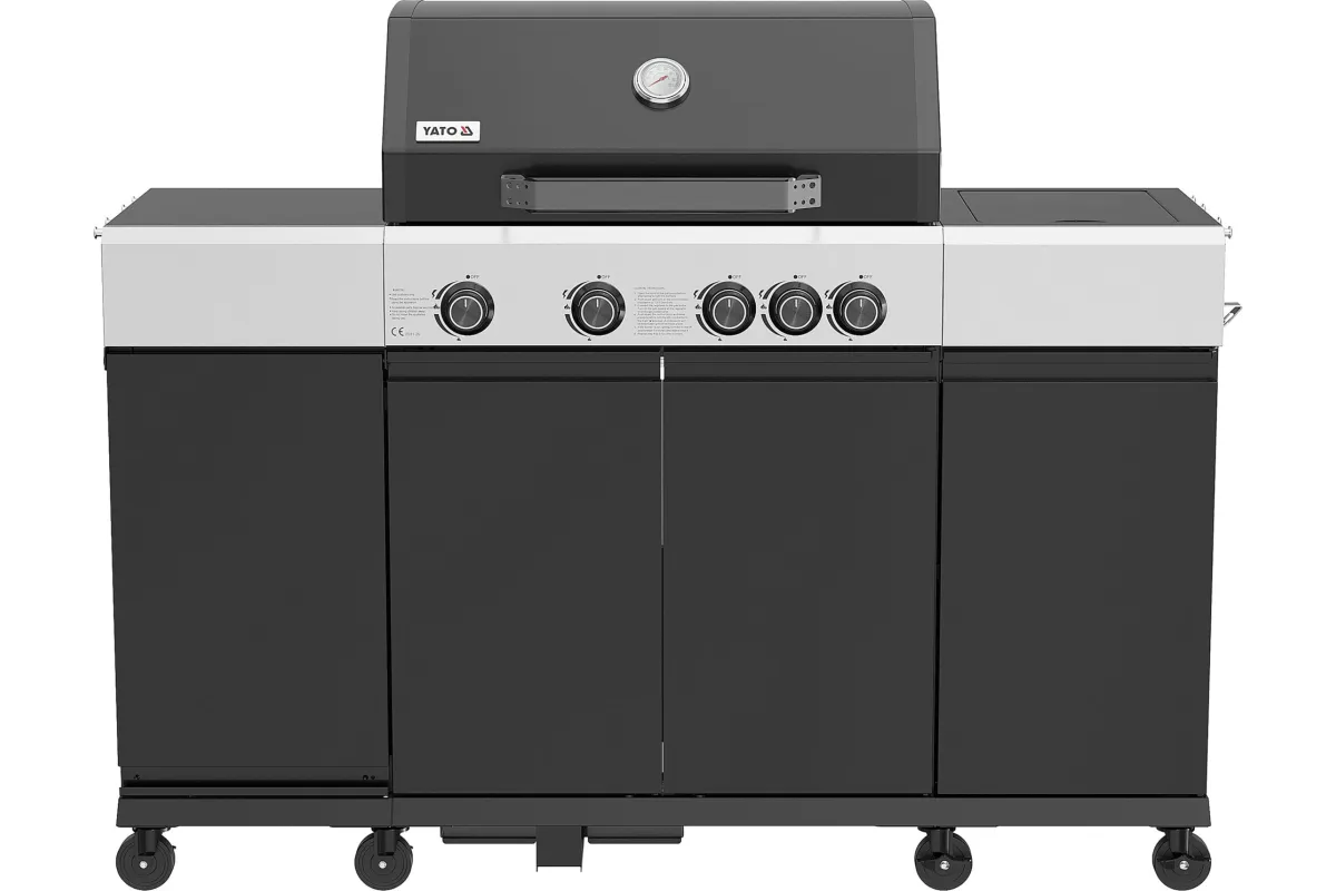 Grill gazowy mini kuchnia YATO YG-20037 – 4+1 palniki, 14,5 kW | NAZWA SKLEPU