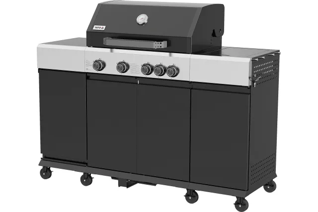 Grill gazowy mini kuchnia YATO YG-20037 – 4+1 palniki, 14,5 kW | NAZWA SKLEPU
